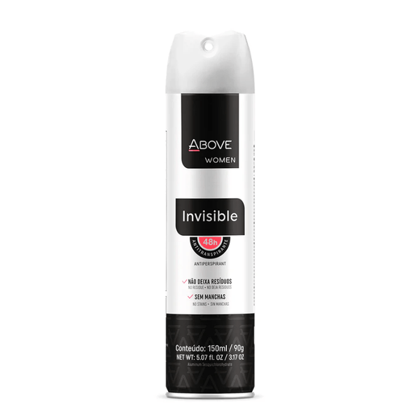 Desodorante Antitranspirante Aerossol Above Women Invisible 150ml